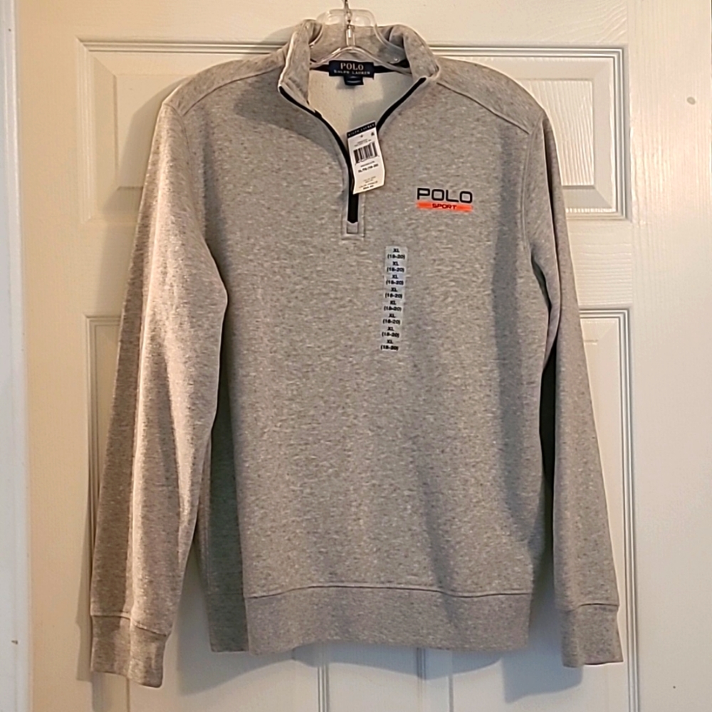 NWT Polo Boys XL 18-20 Quarter zip pullover. Fits up to medium in women's
